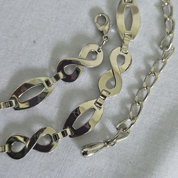Silver Infinity Chain Link Adjustable Belt - Picture 6 of 6